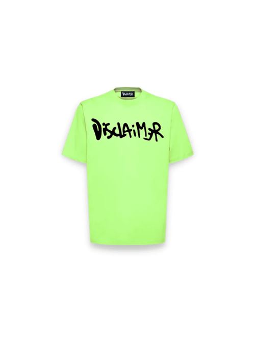 t-shirt in jersey DISCLAIMER | 23EDS53407GIALLO FLUO